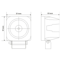 Cree led breedstraler 10 watt vierkant